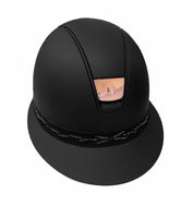 Samshield Miss Shield Shadowmatt Black mit Flower Swarovski Band, Rosegold Blason