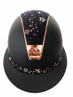 Samshield Miss Shield Shadowmatt Black mit Flower Jewelry Swarovski Roségold - Reitsportwelt